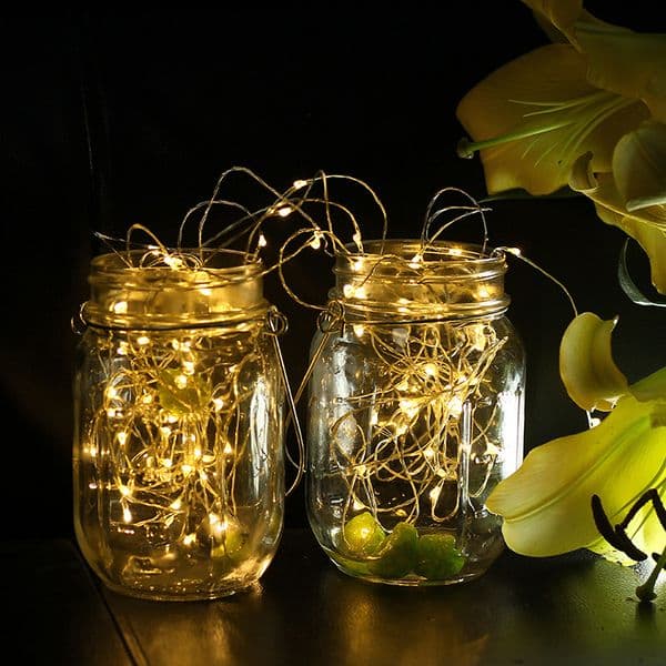 Motion Activated Copper Wired LED Fairy Lighting Set Perfect for Festive Events like Holidays