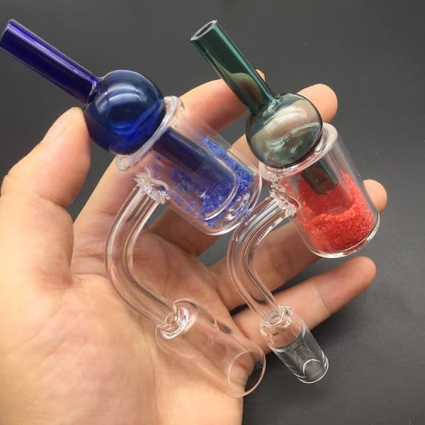 25mm OD XXL Quartz Thermochromic Bucket Domeless Thermal Banger Nails 10mm 14mm 18mm Male Female Yellow Sand Color Changing For Glass Bongs