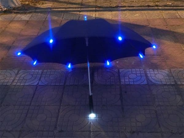 Hot sell 7 Colors Changing Color LED Luminous Transparent Umbrella Rain Kids Women with Flashlight For Friends Best Gift