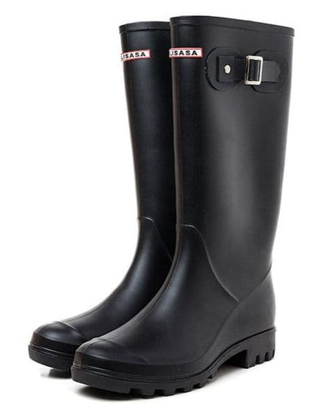 Wedding shoeNew Women Matte RAINBOOTS Fashion KneeHigh Rain Boots Waterproof Boots Rainboots Water Shoes Rainshoes Tall 38CM Wed