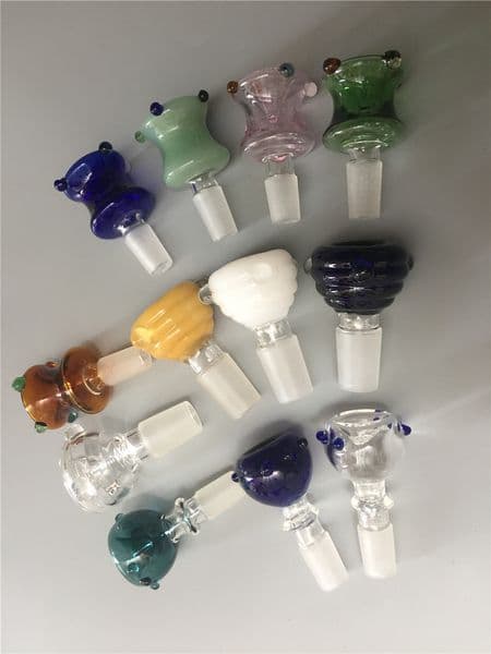 wholesale 14mm 18mm male bowls glass bongs slides flower bowl piece for bong water pipes heady smoking accessories hookahs bowls
