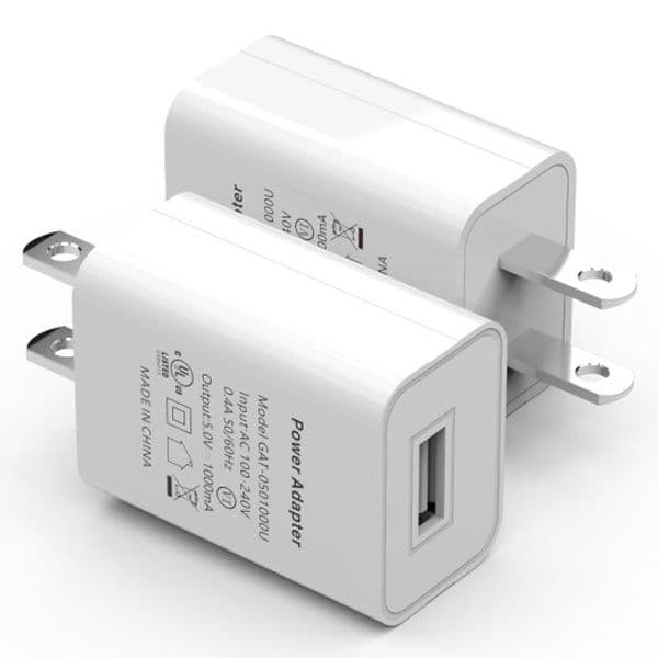 5V 1A USB Charger with US Plug CE UL FCC Certified Power Adapter Wall Charger Universal Travel Charger For Cell Phone Tablet