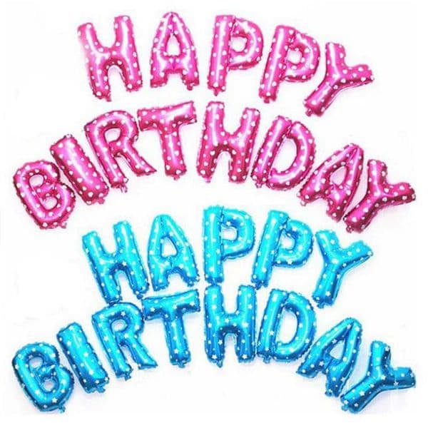 Color letters balloons 16 trumpet New blue aluminum foil letters balloons A-Z optional wholesale free shipping