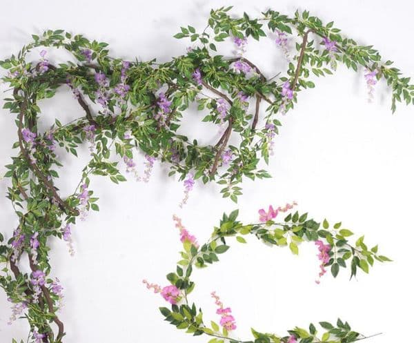 Simulation Wisteria flower vine, bean flower strip, vine, ornamental plant Wisteria flower, L091