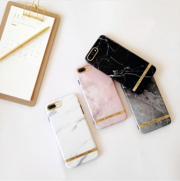 Ins hot Shinny Marble TPU Case For iphone X 7 7Plus for iphone 6 6s 6Plus 8 8plus Glossy TPU case back cover Protective shell