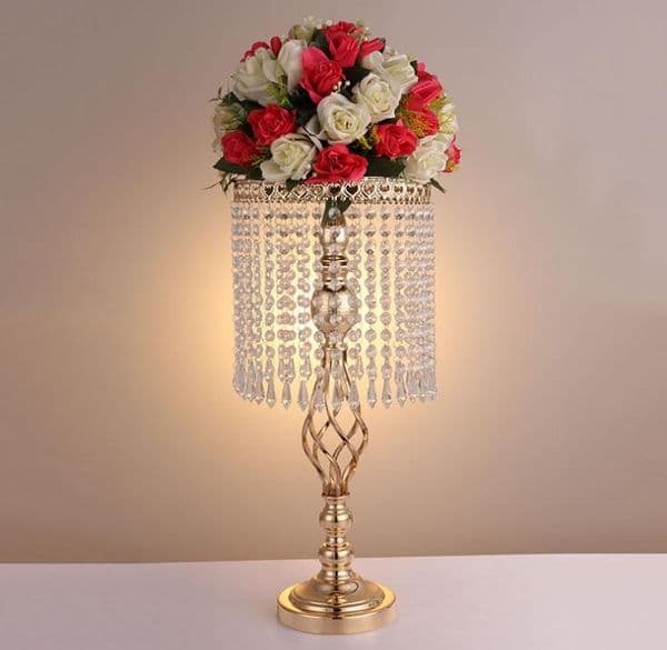 Rhinestone Candelabra Wedding Party Elegant Candle Holder Pretty Table Centerpiece Vase Stand Crystal Candlestick Wedding Decoration SN136