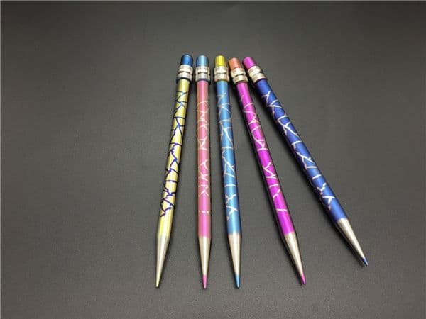 New Design Titanium Dabber Pencil Shape Style Pyrex oil wax Dabber Tool anodized For Glass water Bong carb smoking nail