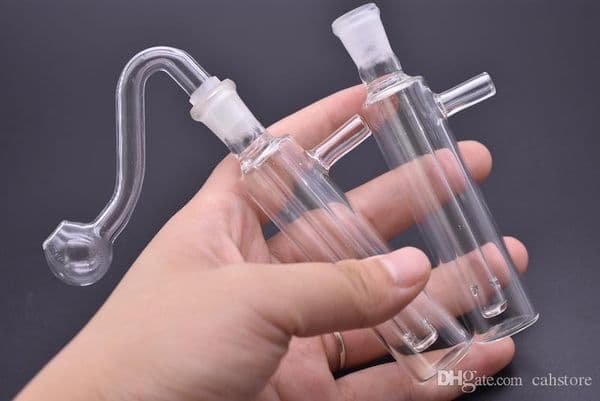 New 96mm Mini Glass Oil Burner Bong with Recycler Oil Burner Water Pipe Bongs Hand Bong Water Pipes for smoking