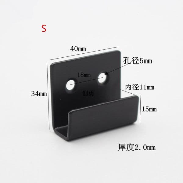 Stainless Steel black Ceramic Tile Display Wall hooks Glass Wood Sample Display Wall Bracket FAST SHIPPING F20173981