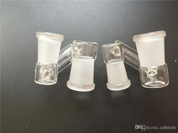 Smoking Dogo female to female drop down glass adapter 18mm to 14mm female for glass water bongs pipes 18.8mm-14.4mm