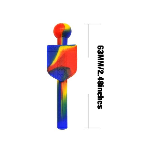 Silicone Snuff Straw Sniffer Snorter 63mm Food-Grade Nasal snorter Pipe Creative Pattern Tube Snuffer Dispenser Colourfull Camouflage