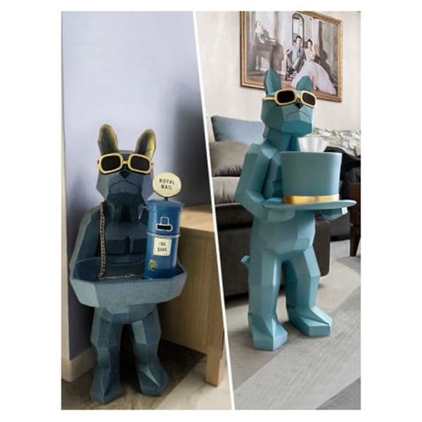 Nordic Style Large Size Cool Dog Floor-standing Decorative Ornaments Living Room Novelty Animal Furnishing Accessories Tissue Box 7KG