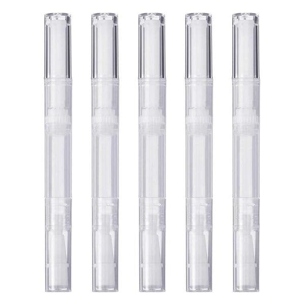 3ml/4.5ml Transparent Empty Twist Pen Practical Cuticle Oil Containers with Brush Lip Balm Nail Polish Oil Tube