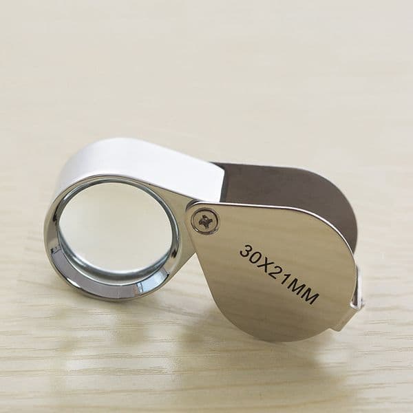 360pcs New Mini 30X 30x21mm Loupe Magnifier Folding Magnifying Triplet Jewelers Eye Glass Jewelry Diamond Currency Detecting lin4874