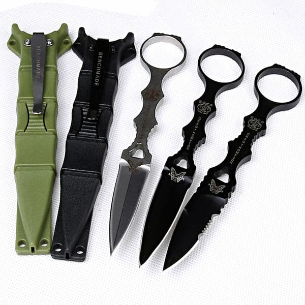 CNC Benchmade 176 knife ABS sheath D2 steel pocket knife EDC tool for hunting tactical fixed knives camping knife free shipping