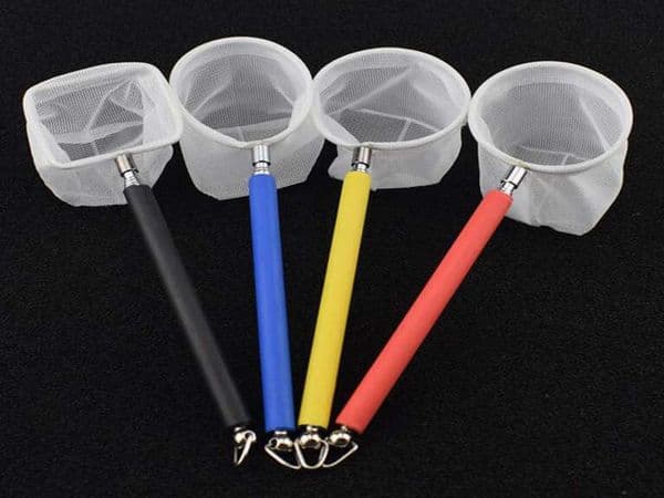 Flexible 3D Aquarium Fish Tank Catch Net Stainless Steel Rod Fishing Round Square Pocket Shrimp Fishing Nets