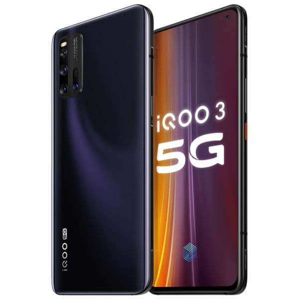 Original Vivo IQOO 3 5G Mobile 8GB RAM 128GB 256GB ROM Snapdragon 865 Octa Core Android 6.44 Full Screen 48MP NFC 4440mAh Fingerprint ID Face Wake Smart Cell