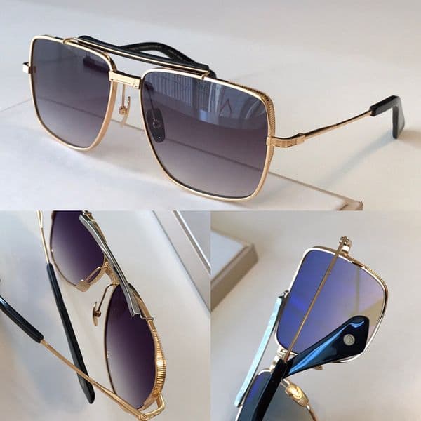 New popular Symeta sunglasses TYPE403 men K gold retro square frame fashion avant garde style top quality UV 400 lens eyewear with box