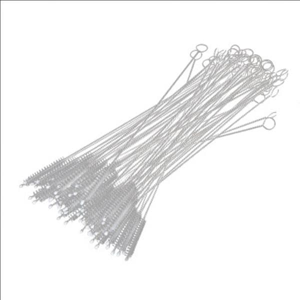 Stainless Steel Straw Brush Guide Brush Stainless Steel Bottle Straw Spiral Soft Nylon Brush Set 100 Pieces 57
