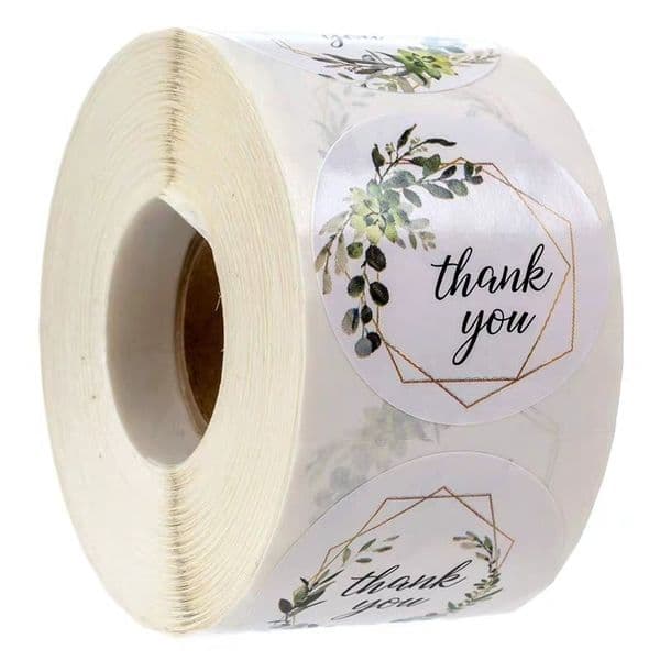 500pcs coated paper round 1 inch adhesive seal thank you stickers labels glossy package gift tags stickers roll packing labels stickers