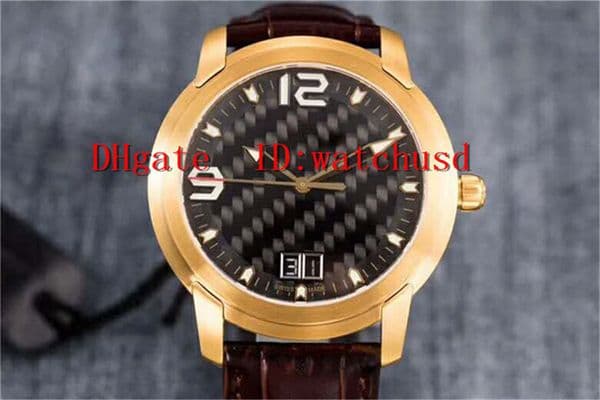 HGF R10-1103-53B Mens Wristwatch L-EVOLUTION Wristwatches Carbon Fiber dial plate Yellow Gold Luxury Watch 6950 Automatic Mechanical Watches