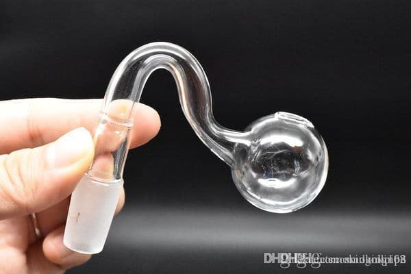 2PCS New pyrex thick glass oil burner pipe glass pipes 10mm 14mm 18mm male female oil burner bubbler for bubbler water pipes bong