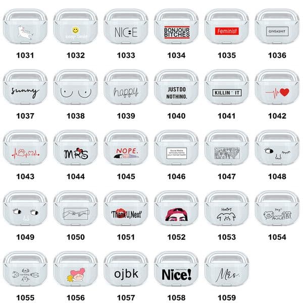 For Airpods Pro 1 2 3 Case Protector Headset Transparent Painted Set Pc Hardcartoon Earphone Protection Shell Cover 40 Styles