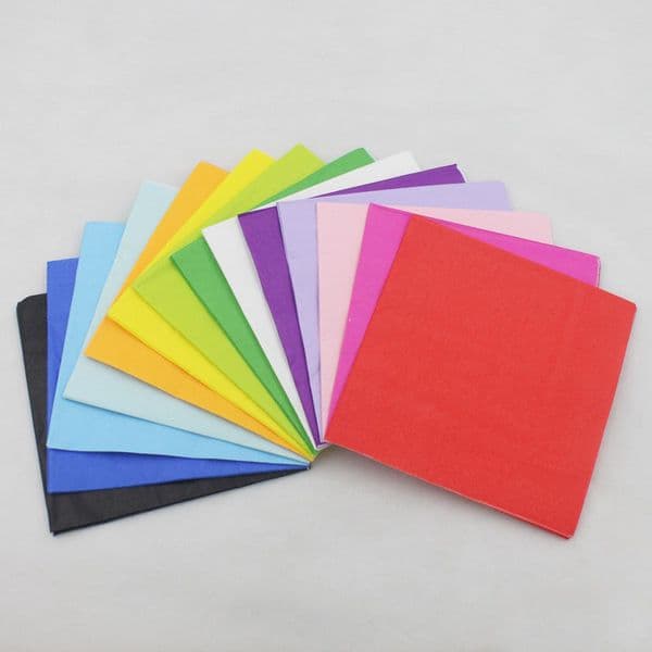Solid Color Paper Napkins Decoupage Printed Beverage Event & Party Tissue Napkins Decoration Serviettes Free Shipping QW9224