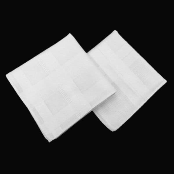 43 x43CM Combed Cotton White Handkerchief Small Square Towel