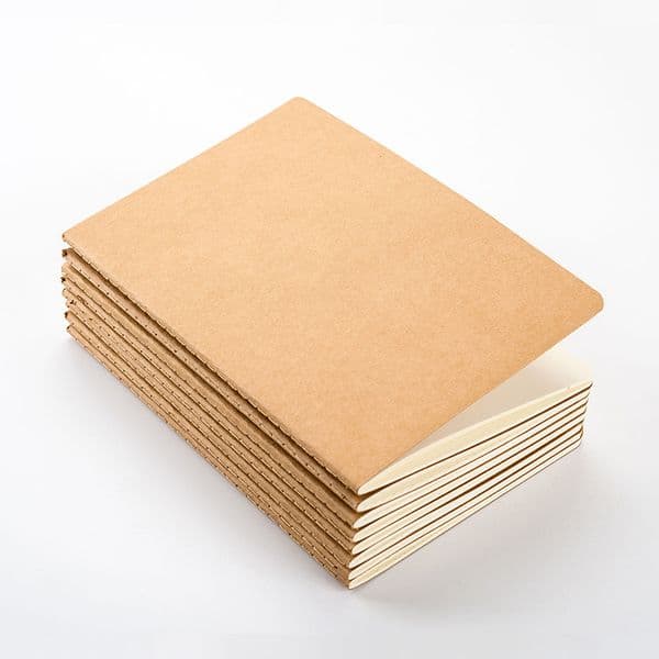 wholesale 8.8X15.5CM paper notebook blank notepad book vintage soft copybook daily memos Kraft cover journal notebooks notepad