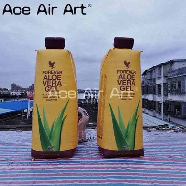 Customized product model 4m H inflatable bottle model with full printing pop up beverage bottle for advertising promotion