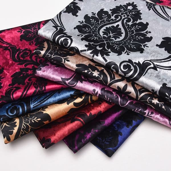Wide 57" Ice Velvet Printed Velour Upholstery Sofa Fabric Background Wall Soft Hard Bag Plush Wedding Decorative Material