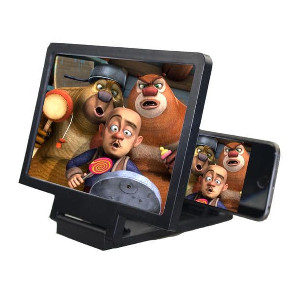 HD Screen Portable Mobile Phone Screen 3D Magnifier Screen Enlarge HD Amplifier Foldable for Movie TV Games Reading