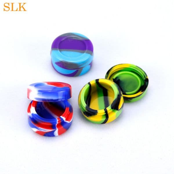 Rasta accessories rubber silicone container dab wax jar candy box 3ml 5ml 7ml 10ml bho oil case cheap price containers jar