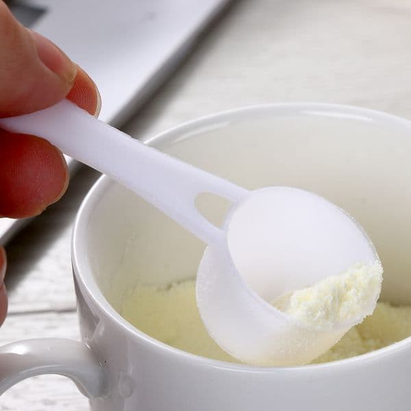 100%Brand New Professional White Plastic 10Gram 10g Scoops/Spoons For Food/Milk/Washing Powder/Medicine Measuring