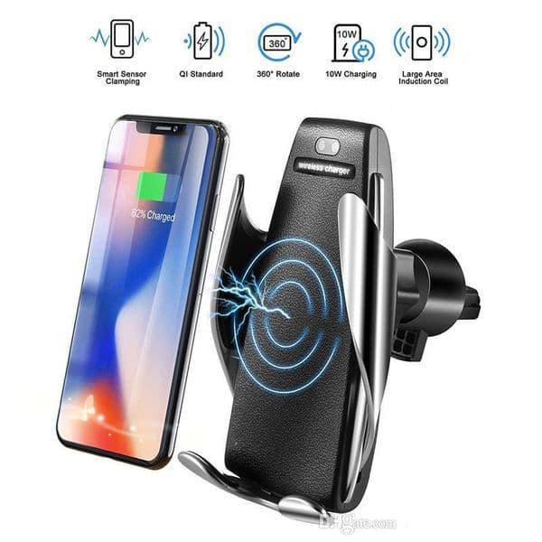 S5 Wireless Charger Automatic Clamping Car Charger Holder Mount Smart Sensor 10W Fast Charging Charger for Universal Phones MQ60