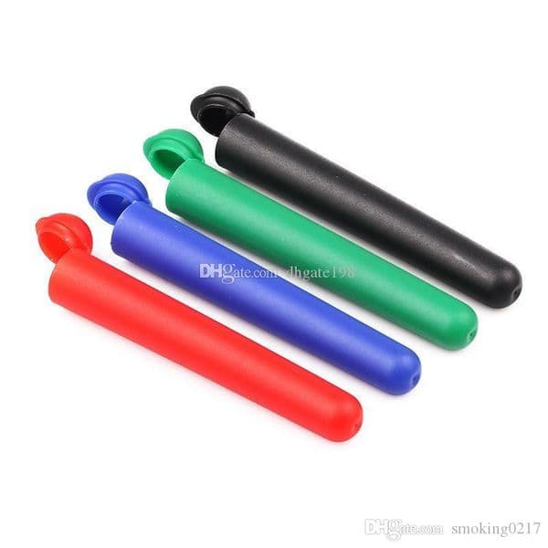 97mm colorful mini protable plastic cigarette paper storage box container plastic cone cigarette holder tube for smoking