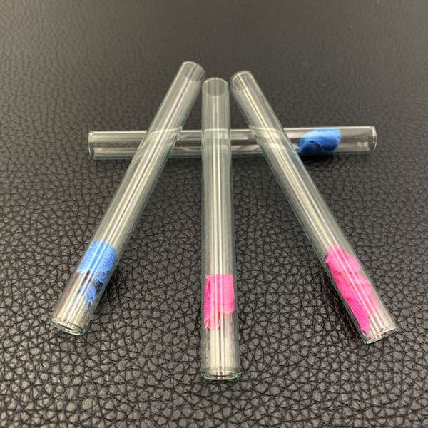 Glass Tube 36Pcs/Box Clear Transparent Pipe 100mm Oil Rig Water Pipes Smoking Hand for Tobacco Bong Hookah