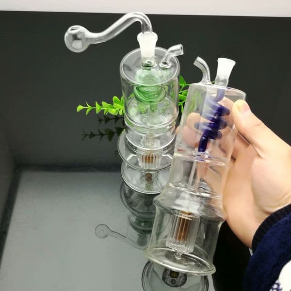 Double acrylic hookah ,Wholesale Bongs Oil Burner Pipes Water Pipes Glass Pipe Oil Rigs Smoking Free Shipping
