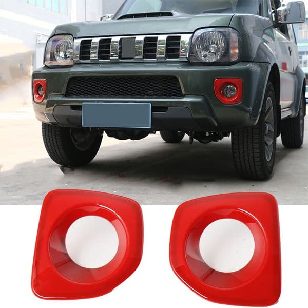 Car Front Fog Lamp Frame Fog Light Protection Decorative Cover For Suzuki Jimny 2007-2017 Car Interior Accessories