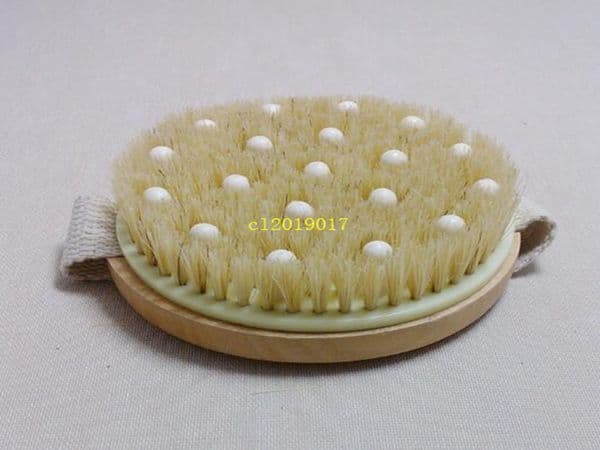 free shipping Style Hot Dry Skin Body Soft natural bristle the SPA the Brush Wooden Bath Shower Bristle Brush SPA Body Brush without Handle