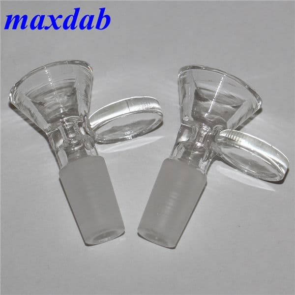 14mm Glass Bowl Funnel Slide Piece Slides hookah Bongs accessary tobacco smoking male bowls heady thick water pipe bong
