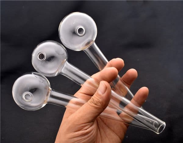 Cheapest Pyrex Glass Oil Burner Pipe Clear Glass Oil Burner Great Tube Glass Oil Nail Pipe for water bong 20cm lenght 50mm ball