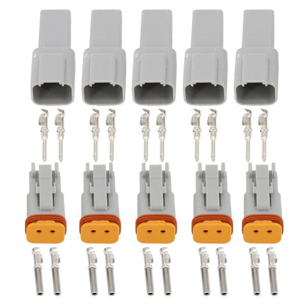 5 Sets 2 Pin DT04-2P/DT06-2S Automobile waterproof wire electrical Deutsch Connector plug 22-16AWG