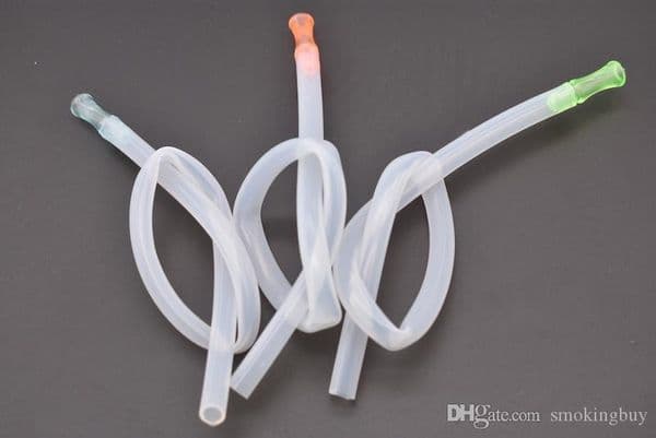 wholesale 50cm Silicone hose 6*8mm Hookah Accessories hose with mouth tip