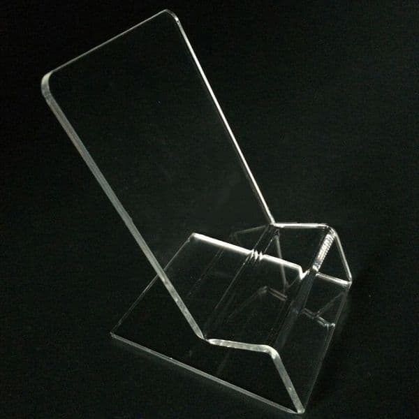 Clear Acrylic Display Stand for Apple iPhone 16 Pro Max 15 Plus 14 13 12 11 Samsung Galaxy S24 S23 Ultra Phone Holder Mount Transparent Universal Mobile Kickstand Stent