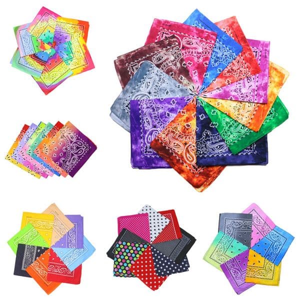 7 styles Tie dye Bandana double color square gradient hip-hop headscarf printed colorful Head Scarf 55*55cm Party Favor T2I51130