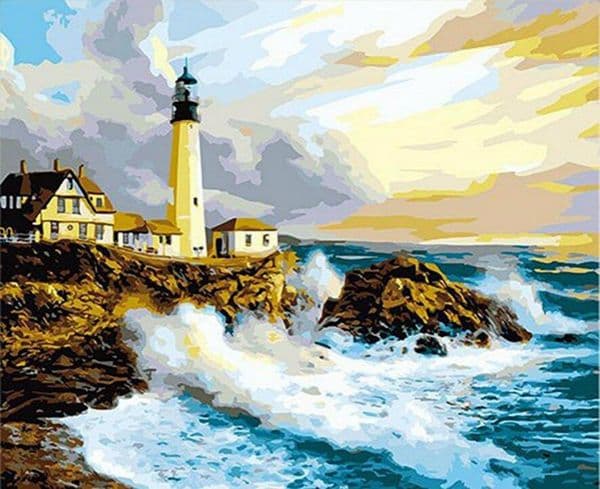 Painter Dream DIY Oil Painting By Numbers Ocean Theme CM Inch On Canvas For Home Decoration Unframed