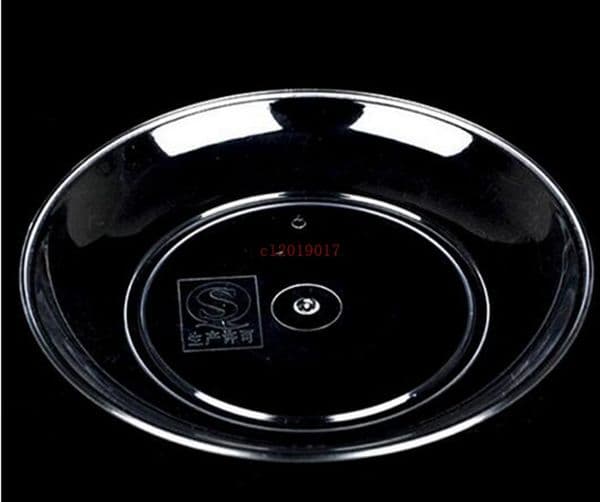 1500pcs/lot 13cm Diameter Clear Plastic Snack Plate Round Dish Wedding Party Festival Disposable Cake Plates