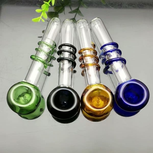 Glass Oil Burner Pipes hookah Glass Smoking bongs Smoke Pipes Colored coiled wire glass pipe
